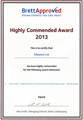 Highly Commended Award for Sandstone Fossil Mint Patio